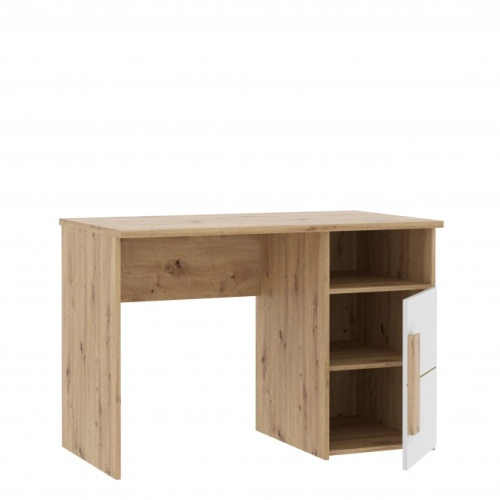 Biurko skandynawskie 110x60 cm ARKINA Biały /Dąb Artisan